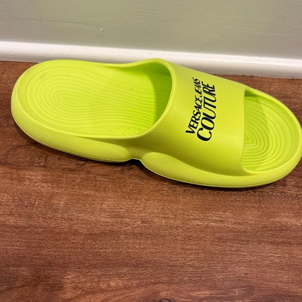Versace Jeans Couture Neon Yellow Sandals - Picture 3 of 7